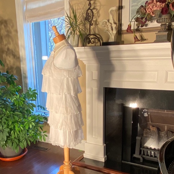 MARCIANO SILK TIERED MINI DRESS - Picture 6 of 11